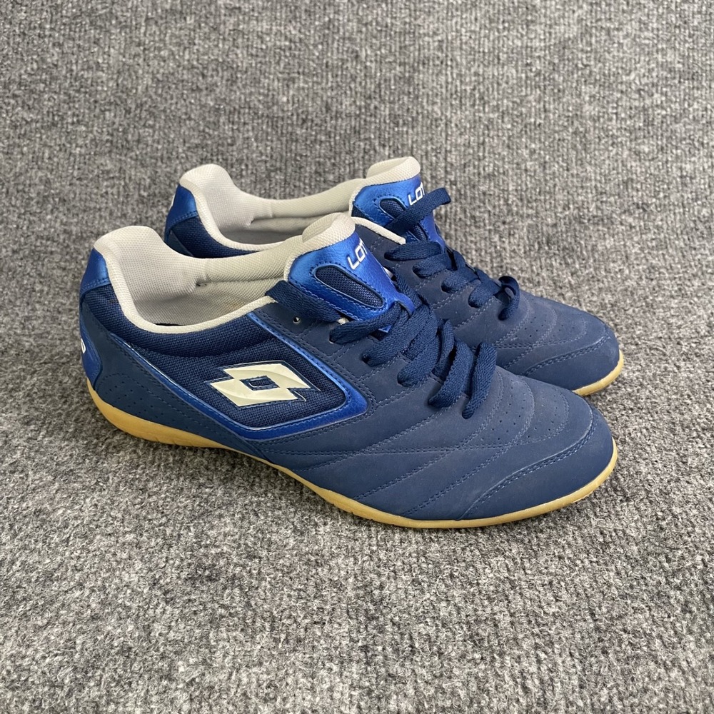 Lotto Indoor Soccer Shoes Men's Size 7 Blue Futsal Shoes Gum Sole M2098